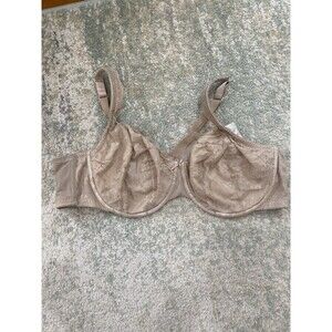 Cacique Bra 46D Full Coverage Lace Bryant  Mesh over